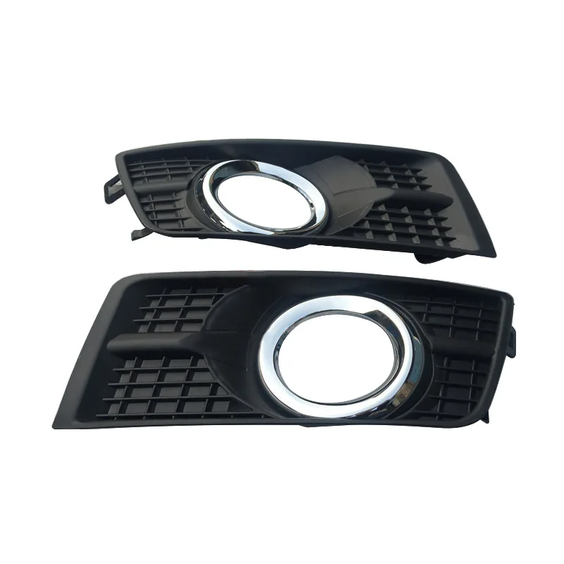 

1 Pair Front Bumper Fog Lamp Light Housing With Electroplated Bright Strip Grille Cover Case Bezel for Cadillac SRX 2010-2016