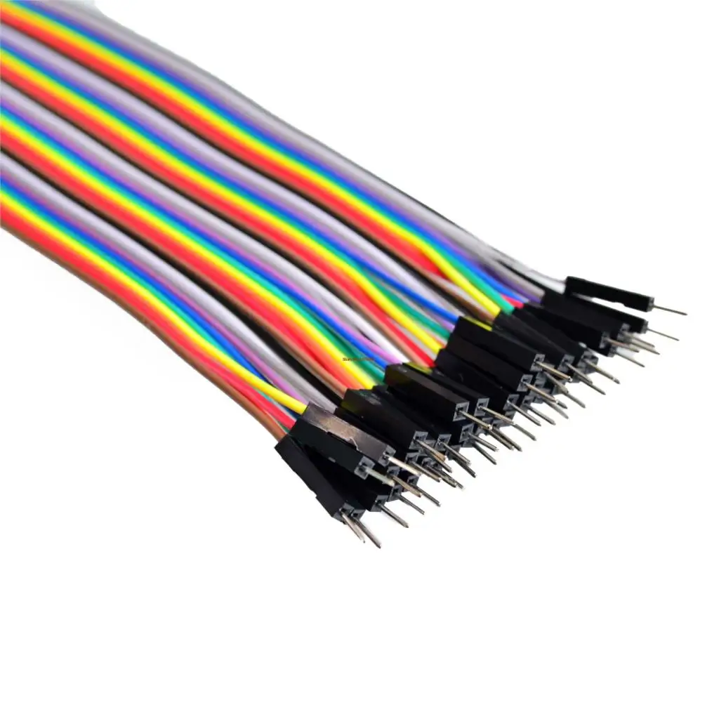 200pcs=1P*40x5 Together Dupont Cable 20cm 2.54mm 1pin 1p-1p male to jumper wire for wholesale Dropshipping | Электронные