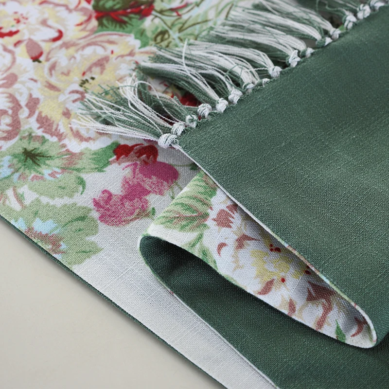 Junwell модная скатерть из полиэстера с принтом цветная кисточками ручной работы