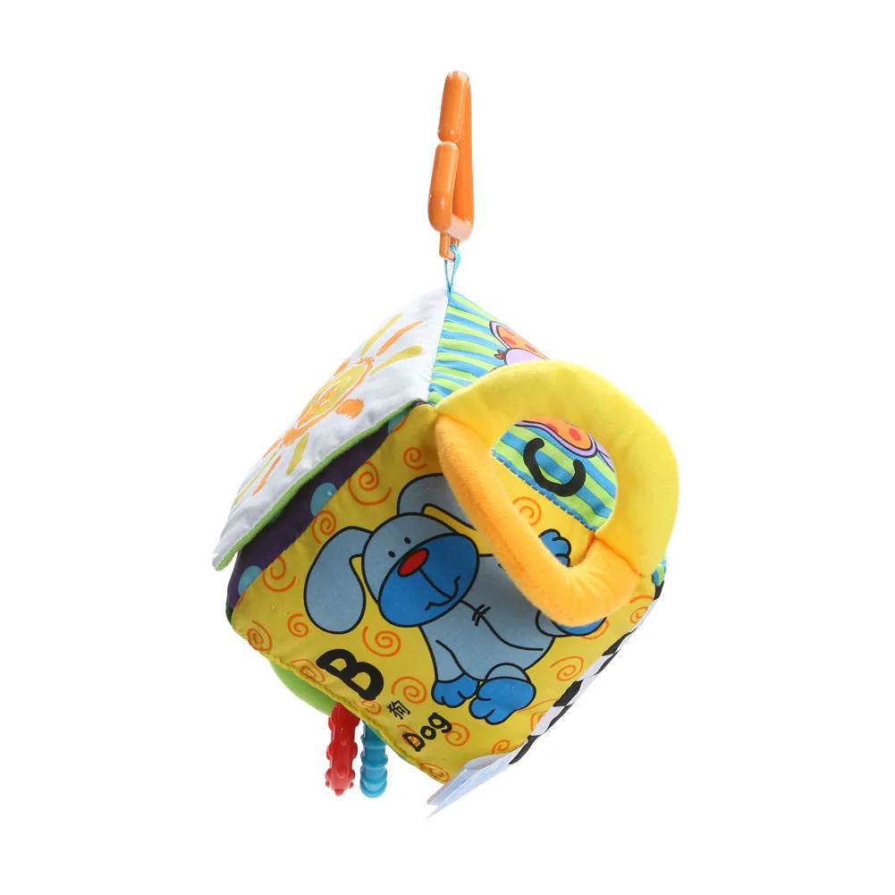 Детские игрушки для детей Мультяшные животные куб шарик погремушка книга