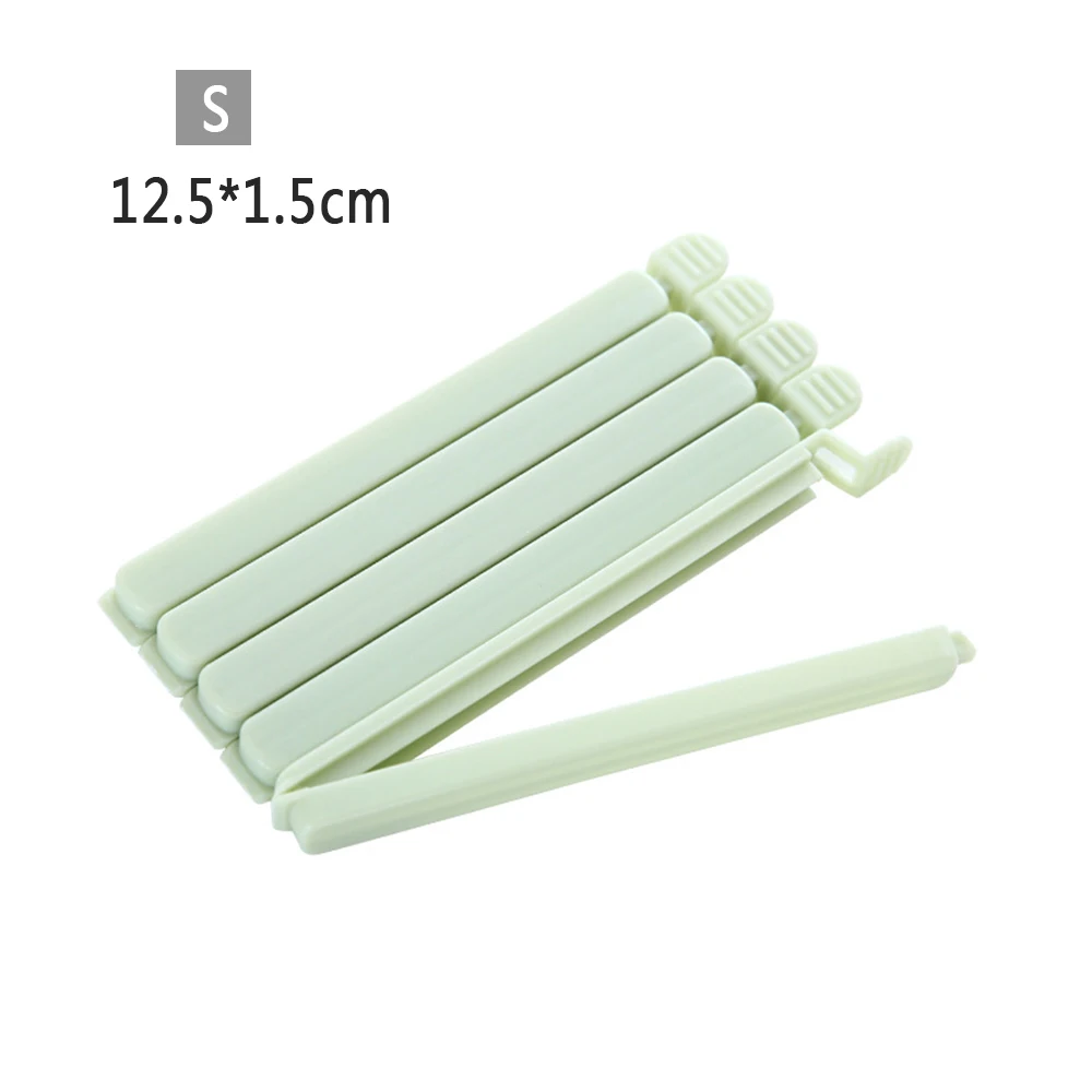 Small Green Зажимы для пищевых пакетов, 5 шт., 2 размера, для хранения еды, для закусок, уплотнение, зажимы для пакетов, зажим для запечатывания еды, зажим для закрывания, уплотнение, кухонный инструмент - Цвет: Small Green