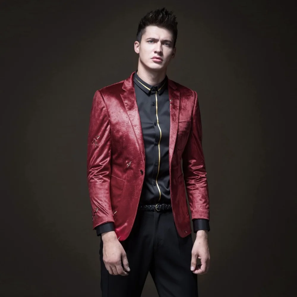 Блейзер Masculino Мужские Сценические костюмы для певцов Pinli Pin Li новый осенний