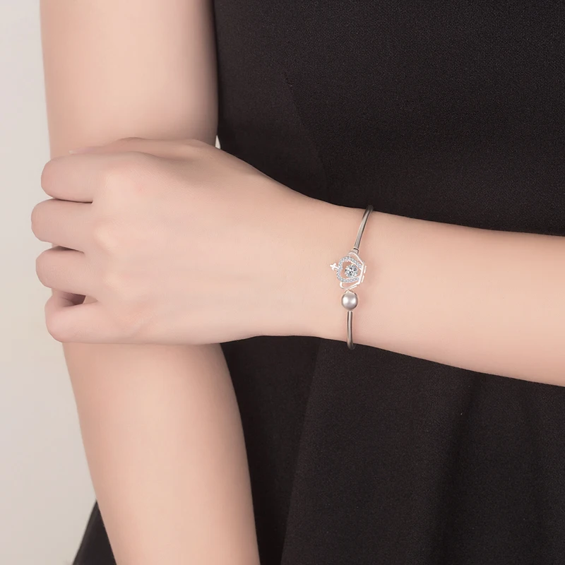 Новый модный браслет из стерлингового серебра 925 пробы рождественский подарок