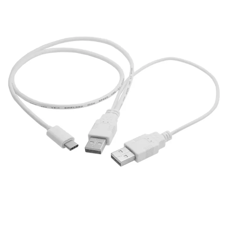 Кабель USB 3 1 типа C для двух A Male Extra Power Data Y сотового телефона и жесткого диска|usb-c