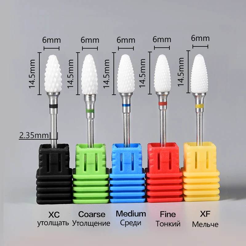 Керамические фрезы Ladymisty для ногтей роторная пилка машинка маникюра аксессуары