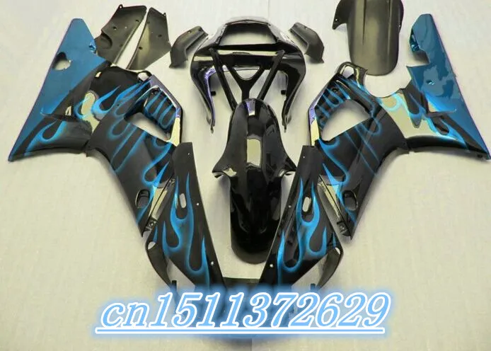 

Bo black комплект синих обтекателей для YZF R1 00-01 YZF-R1 2000-2001 YZF1000 1000 YZFR1 00 01 2000 2001