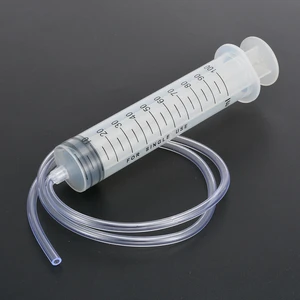 Home Useful Large 100ml Plastic Syringe With 80cm Clear Tube Kit Set For Measuring Nutrient