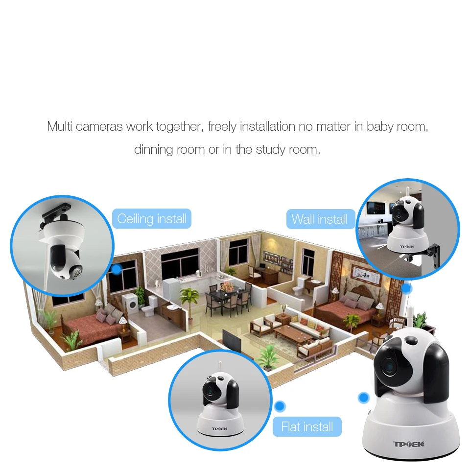 IP камера для домашней системы видеонаблюдения 720P Wi Fi|security camera wifi|home security wifiip |