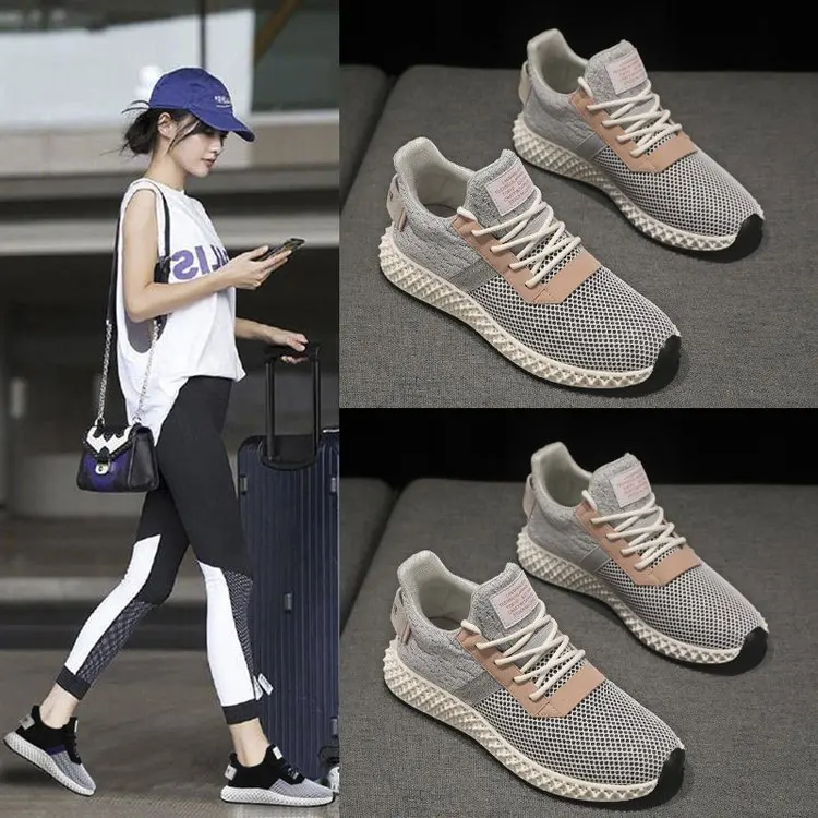 Летняя женская обувь коллекция 2019 года спортивная Женская дышащая из