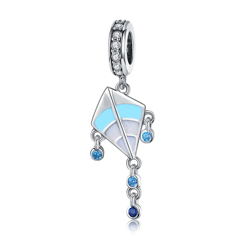 Подходит для браслета Pandora, серебро, 925, милый циркон, попугай, Kingfisher, амулеты CZ, единорог, пчела, велосипед, бусины для изготовления ювелирных изделий - Окраска металла: sas937