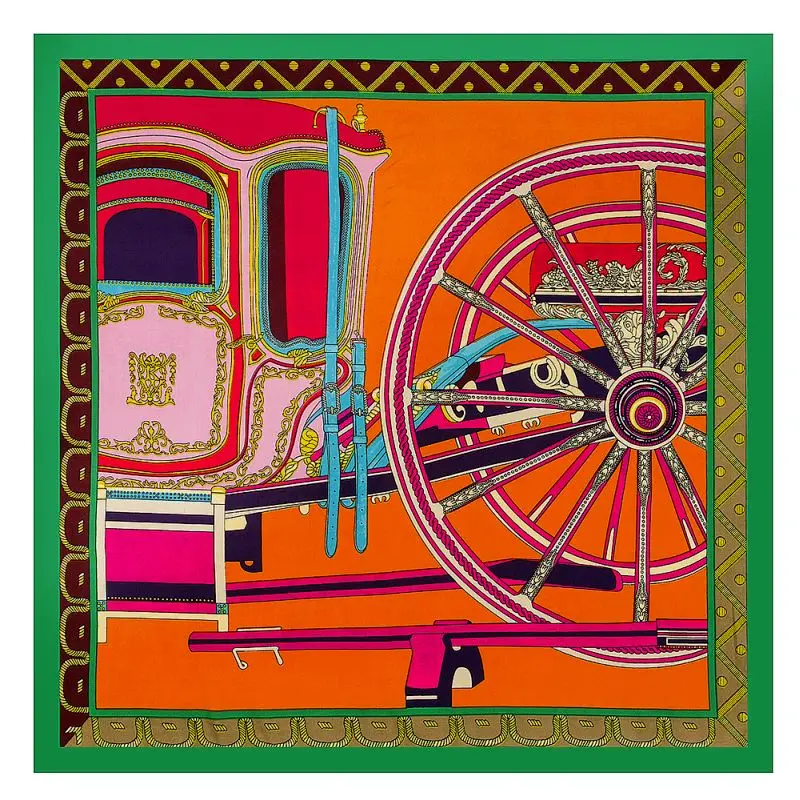 Женский шёлковый шейный платок с принтом 60 см|designer silk scarf|silk designer scarfsilk scarf |