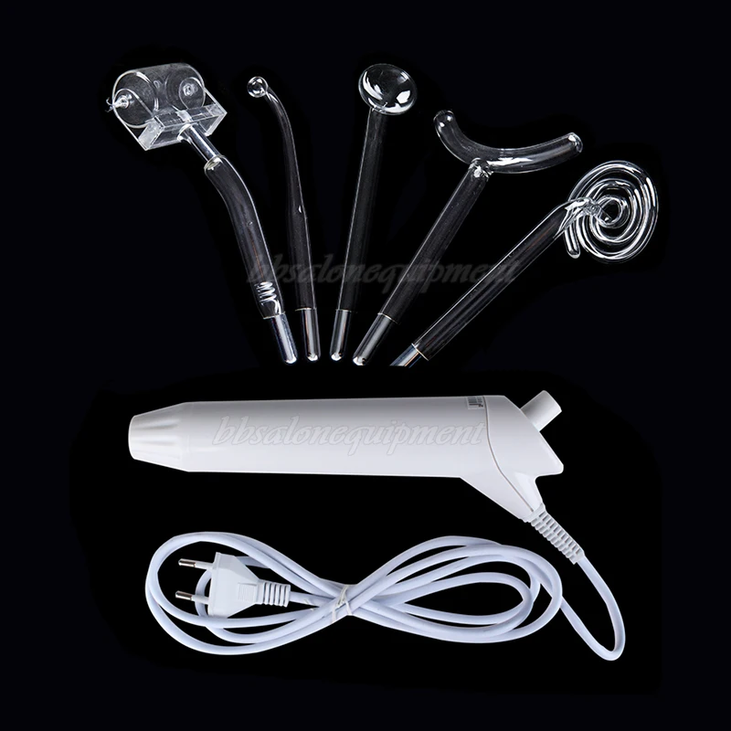 Высокочастотная машина с 5 фиолетовыми оранжевыми электродами для ухода за кожей