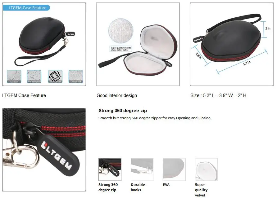 LTGEM EVA Жесткий Чехол для logitech M720 Triathalon multi-устройства беспроводная мышь-Дорожная Защитная сумка для переноски