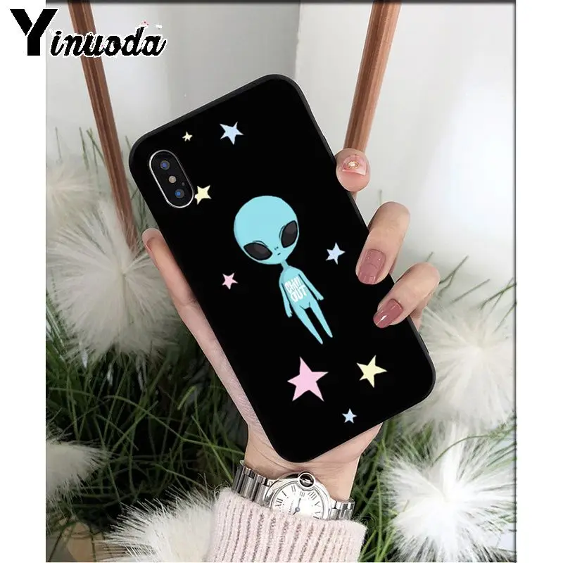 Чехол Yinuoda Alien UFO I Believe ET для iPhone X XS MAX 6 6s 7 7plus 8 8Plus 5 5S SE XR | Мобильные телефоны и