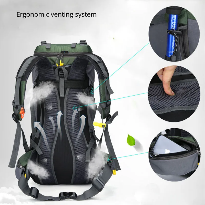 KOKOCAT Новый 60L походный рюкзак спортивный для улицы сумка альпинизма с дождевиком