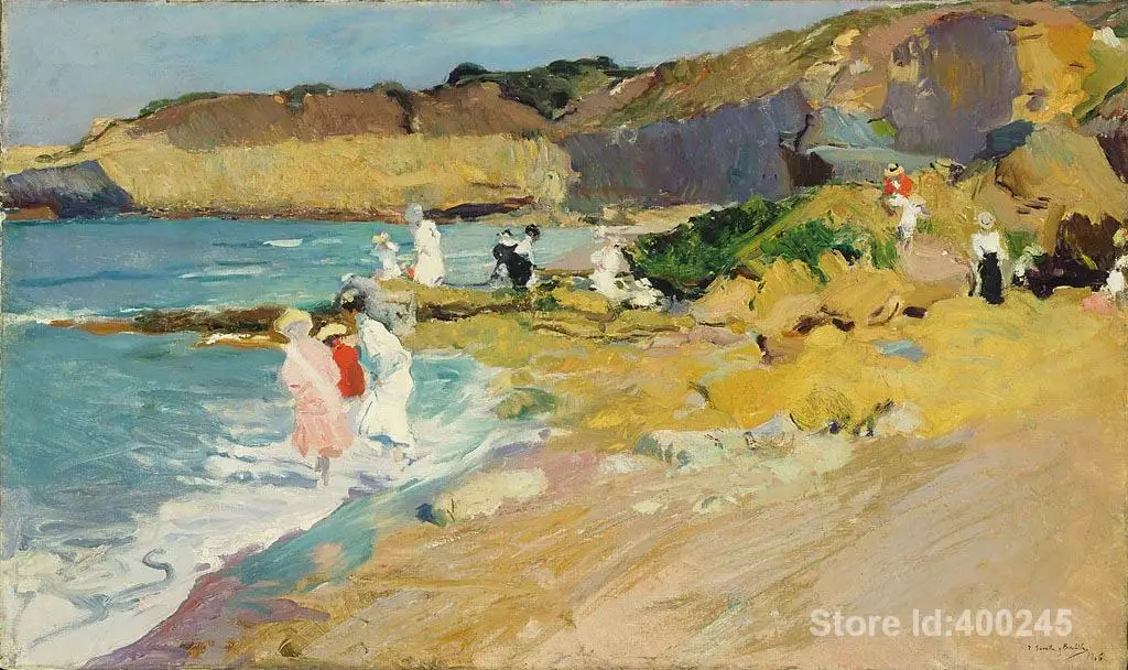 

Spanish art Rocks and the Lighthouse Biarritz by Joaquin Sorolla y Bastida paintings home decor Hand painted High quality