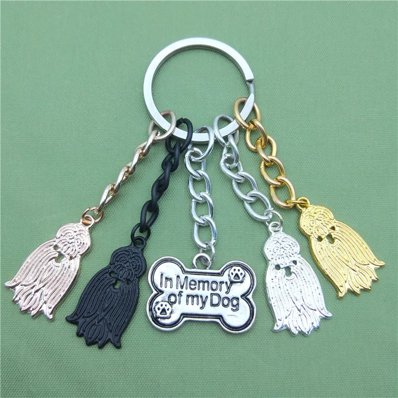 Новые винтажные брелки для ключей Shih Tzu модные украшения домашних животных собак