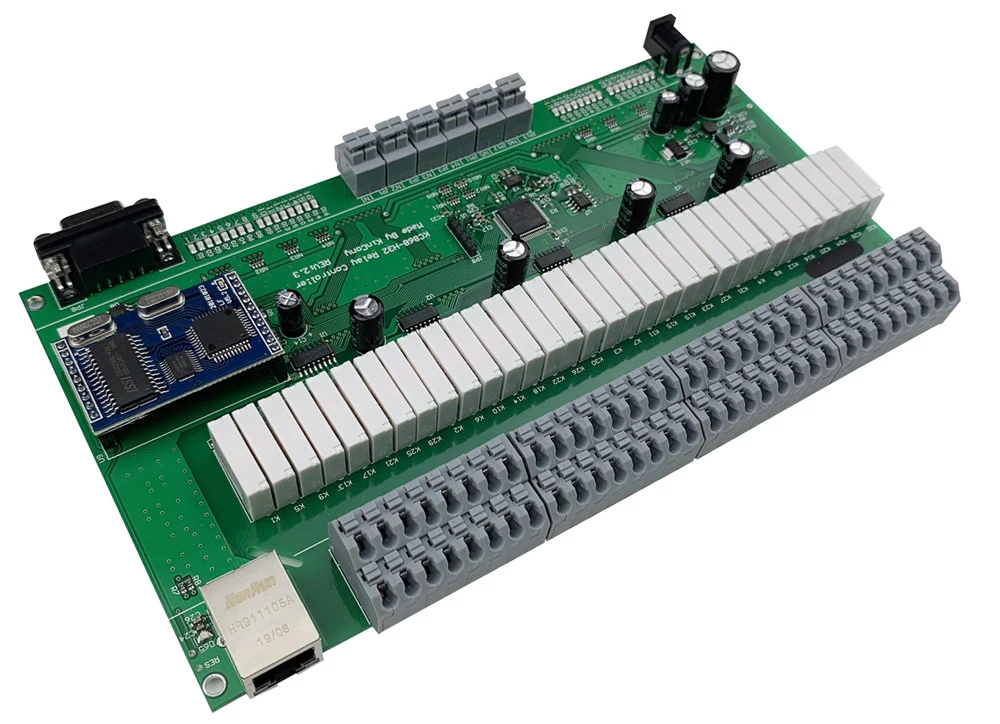 32 канала Ethernet релейный модуль с GPIO Lan Wan Сеть RJ45 RS232 TCP IP программа макетная плата DIY умный дом