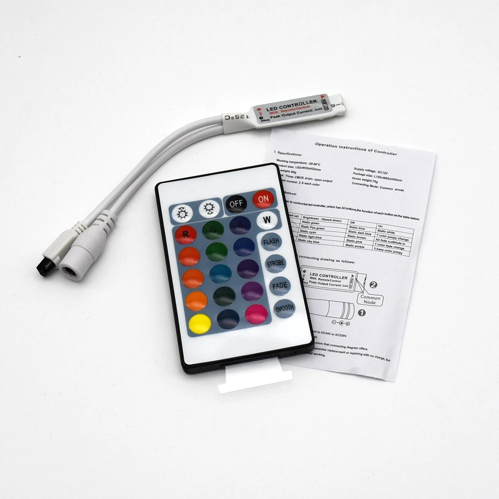 Мини контроллер светодиодов RGB DC12V 24Key/44Key ИК пульт дистанционного управления с