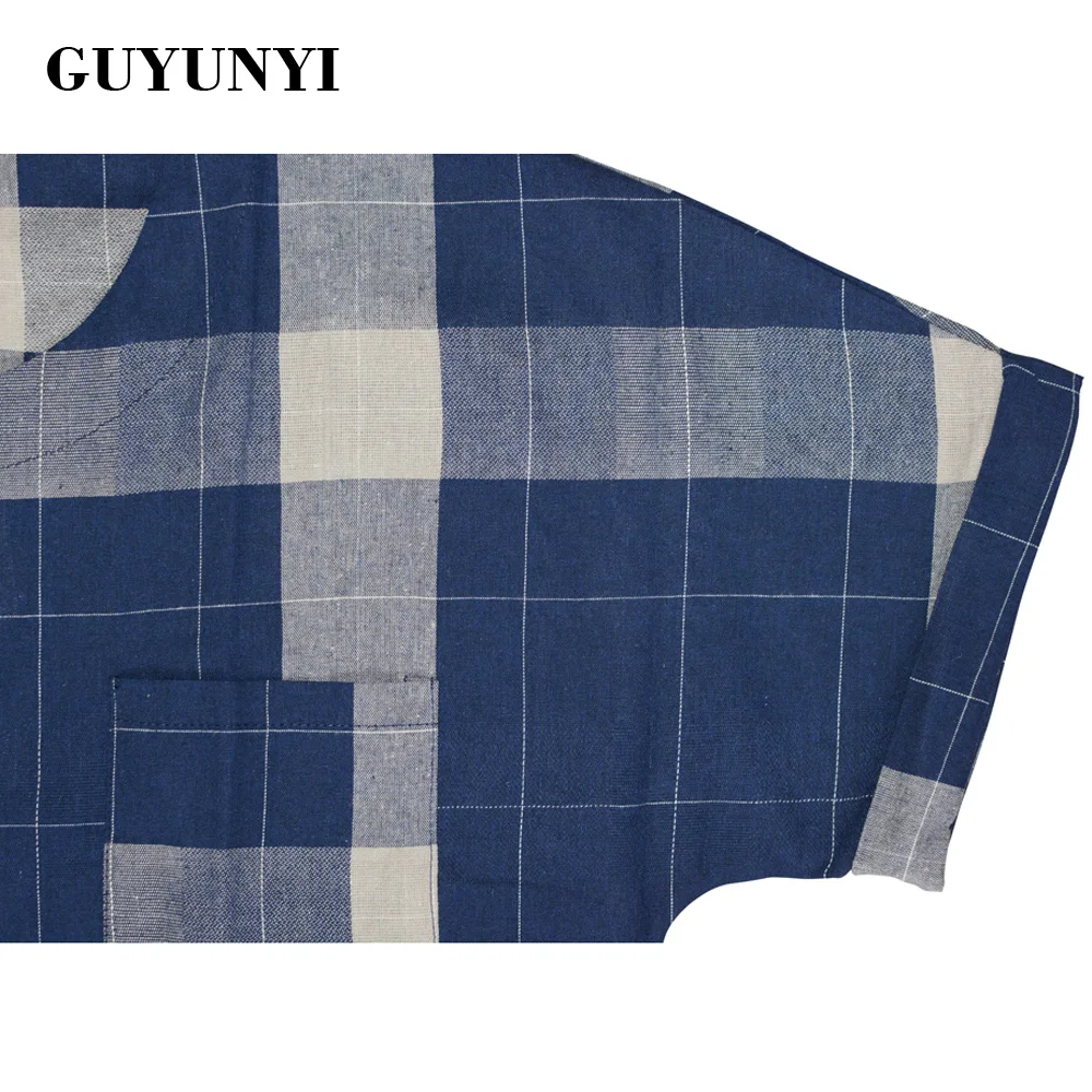 Женское Повседневное платье в клетку свободное офисное с круглым вырезом Q174 лето