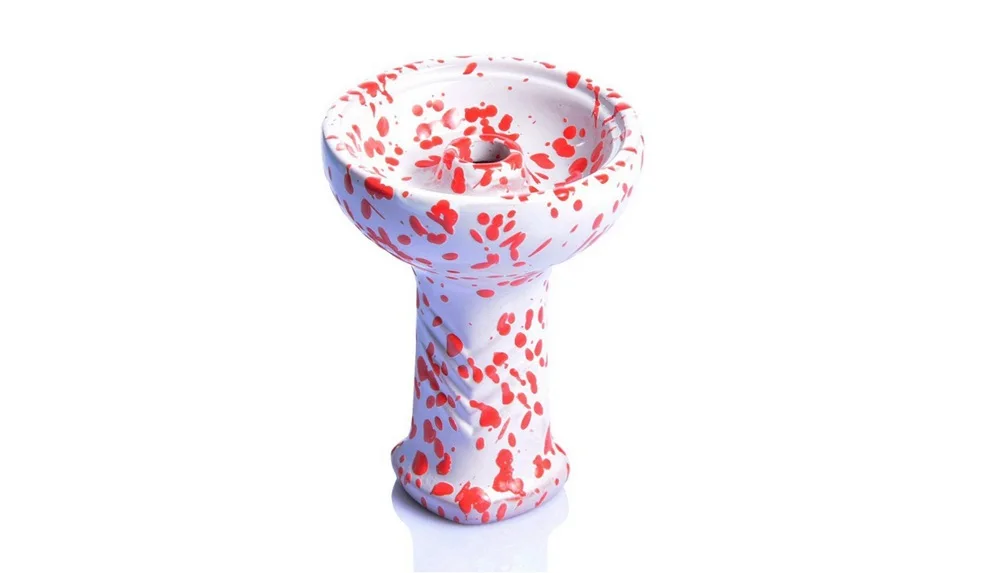 Red In White Керамическая чаша для кальяна с несколькими отверстиями чаша для кальяна идеальная чаша для кальяна для лотоса чаша для кальяна - Цвет: Red In White