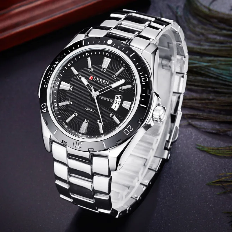 Часы CURREN Мужские спортивные армейские кварцевые сталь 8110|gift business|gift giftsgift men |