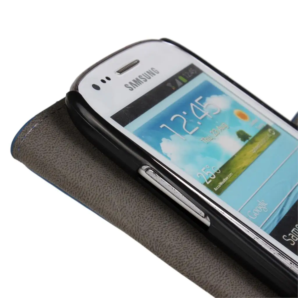 Для Samsung S3 Mini i8190 pu кожаный раскладной чехол с держателем карты для Galaxy защитный