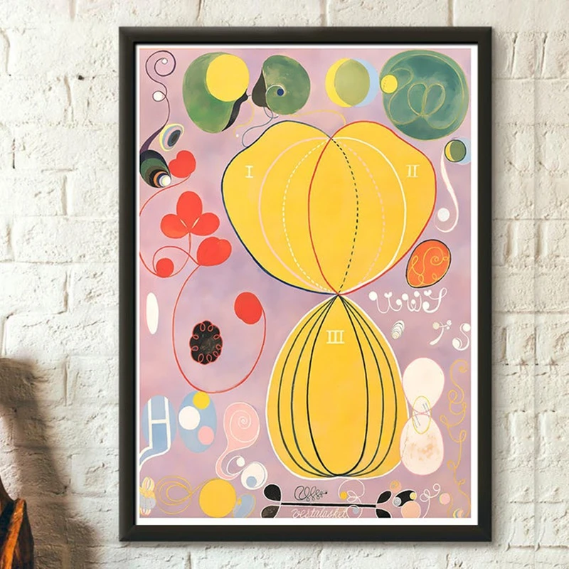 Hilma klint художественный принт десять крупнейших номер 7 adulthdood1907 af плакат настенный