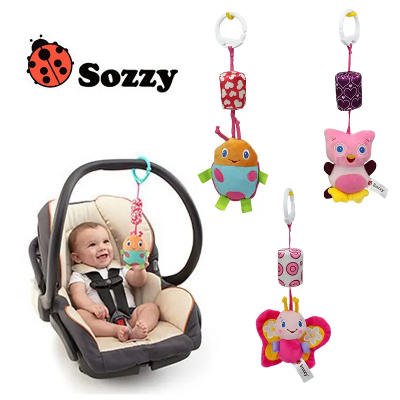 

Happy Monkey 32cm Baby Rattle Stuffed Wind chimes Plush Doll Toy bed hanging Squeaker Toys Infant Hand Puppet Enlightenment Bell