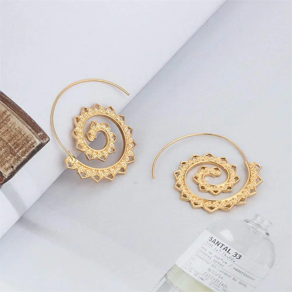 Круглые спиральные висячие серьги Vortex gear Love Heart Серьги ювелирные изделия подарок