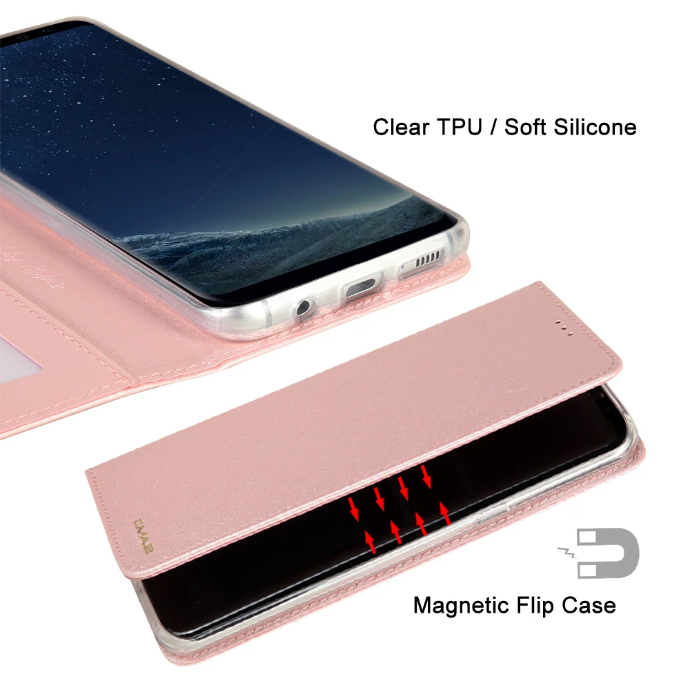 Магнитный кожаный чехол-книжка для Samsung Galaxy S7 S8 S9 S10 Lite Plus Note 8 9 | Мобильные телефоны