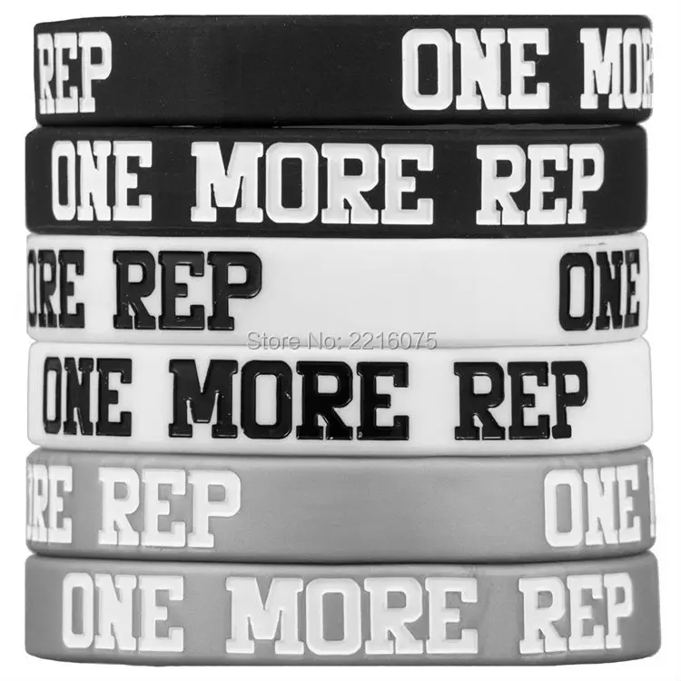 Силиконовые Браслеты One More Rep 300 шт. резиновые браслеты Бесплатная доставка DHL