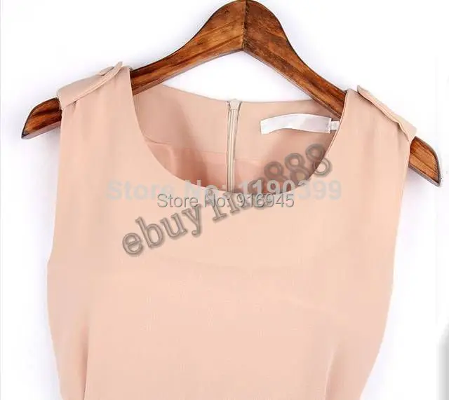 The high quality Summer Fashion Slim Waist Dress Sleeveless Women's Dresses Women Party Ladies Chiffon 10pcs|dress wholesale free shipping|dress
