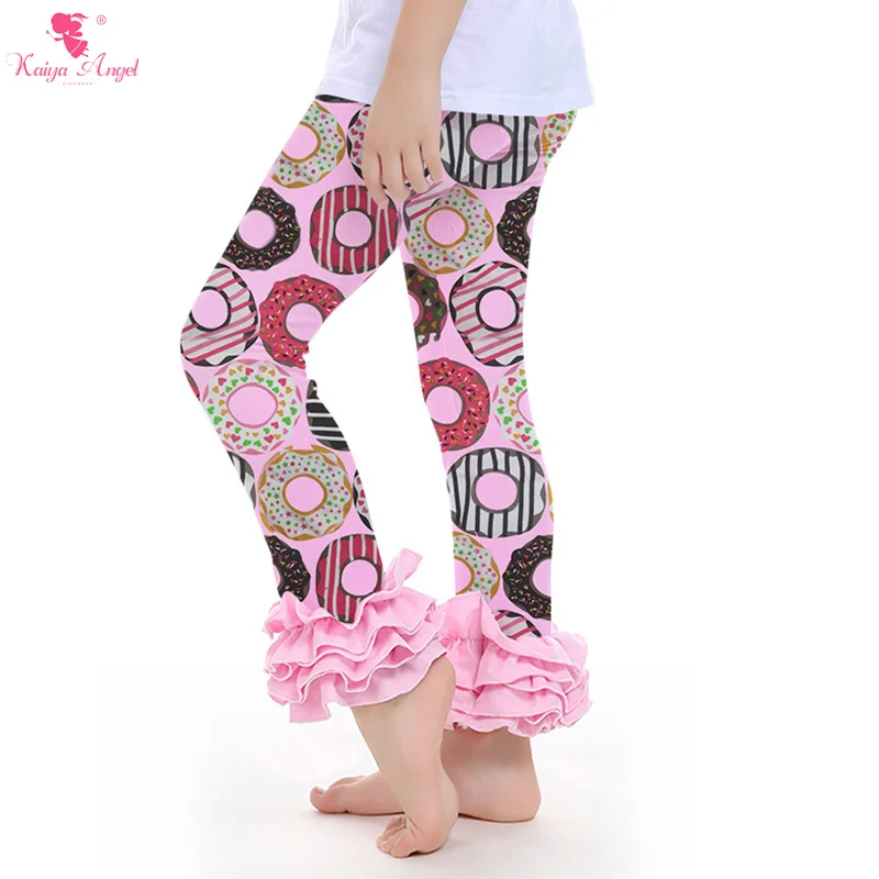 2017 брюки с оборками оптовая продажа детская эксклюзивная одежда для девочек
