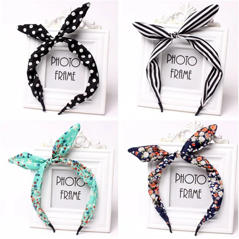 1pc Women Girls Hair Band Accessories for Floral Flower Headband Fabric Butterfly Bow Knot Head Rabbit Ears Headbands | Тематическая