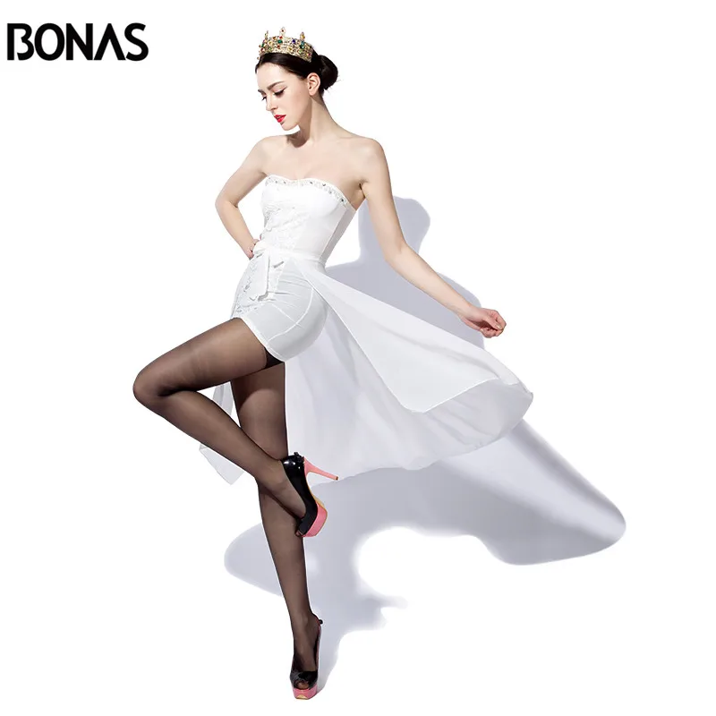 Колготки BONAS 15D женские нейлоновые пикантные тонкие чулки с Т образной