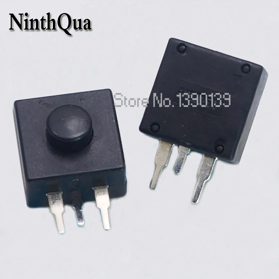10 шт. 3-контактный черный мини-кнопочный переключатель постоянного тока для