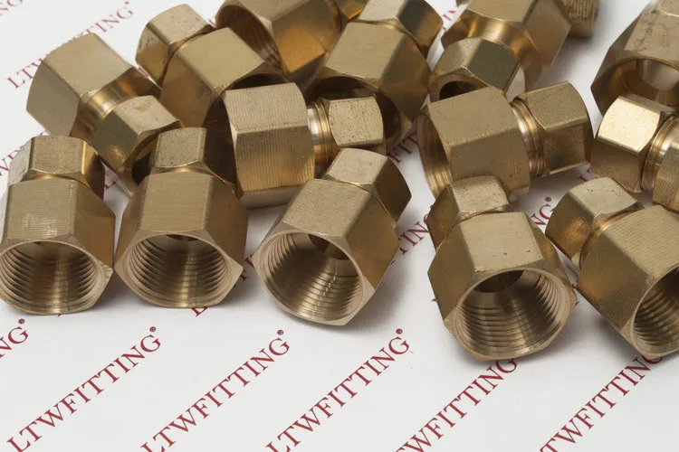 LTWFITTING латунь 5/8 &quotOD x 3/4&quot Женский NPT компрессионный соединитель фитинг |