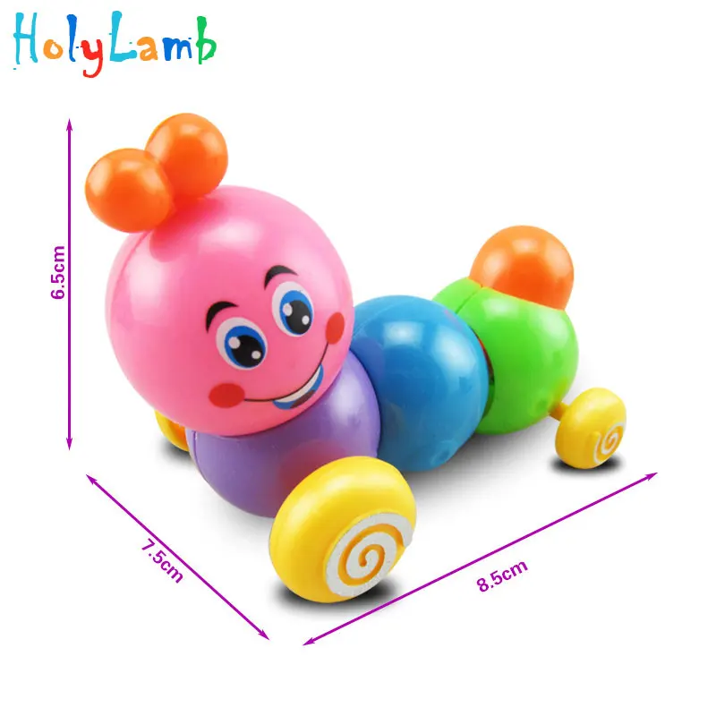1Pcs Cute Cartoon Colorful Insect Wind Up Baby Toys Children Developmental Educational Toy Infant Running Clockwork Toys images - 6