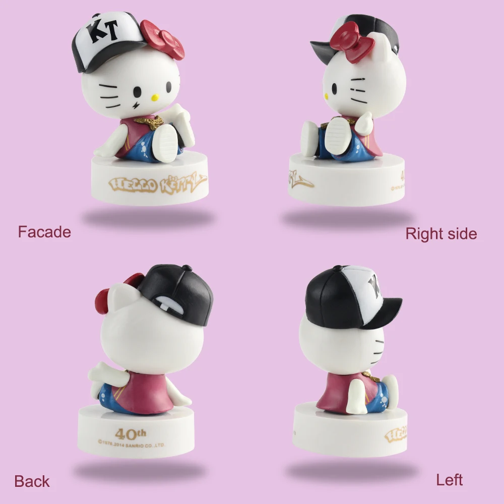 Kitty Hello 40th юбилей ПВХ Фигурки Коллекционная модель игрушки куклы маленькие украшения Миниатюрные модели