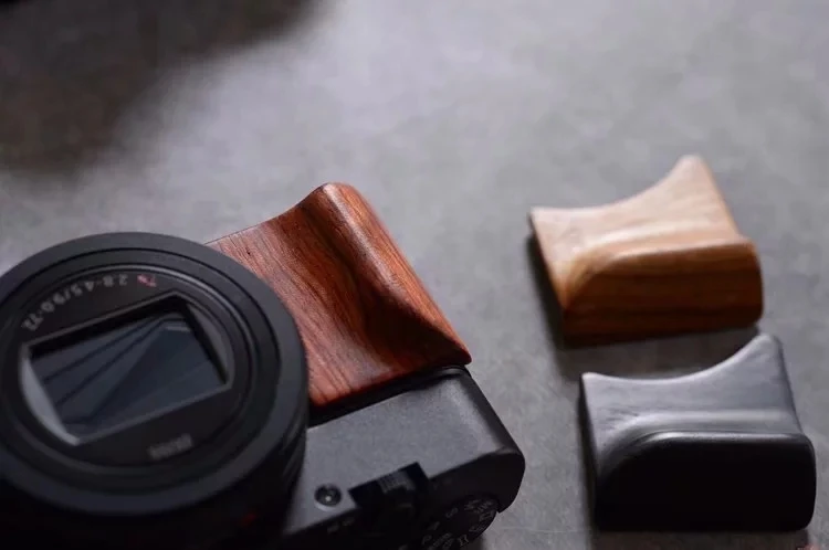 Деревянная рукоятка для замены камеры sony RX100 II III VI RX100VII RX100M3 RX100M4 RX100M5 RX100M6 RX100M7 с лентой