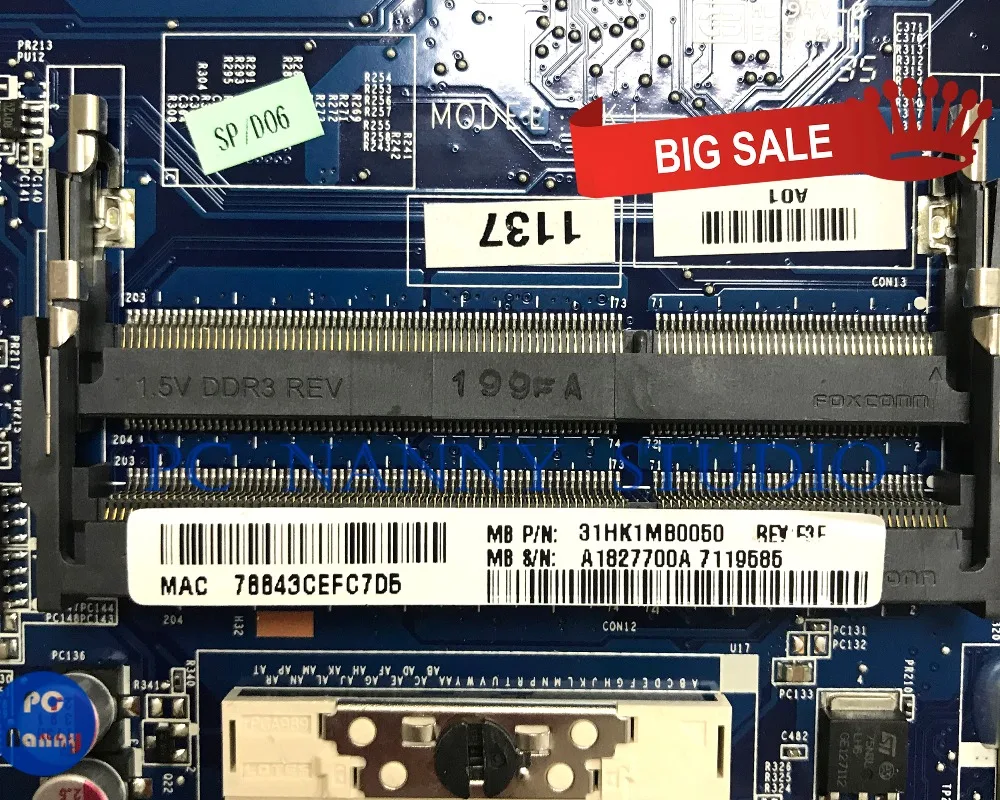 ПК Няня для VPCEH VPC EH MBX 247 материнская плата ноутбука A1827700A DA0HK1MB6E0 HM65 DDR3 GeForce 410M