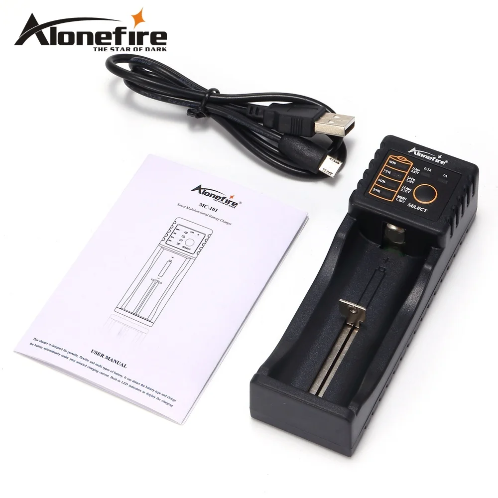 Alonefire MC101 Интеллектуальный литий ионный аккумулятор 3 7 В Ni MH Cd 1 2 USB зарядное