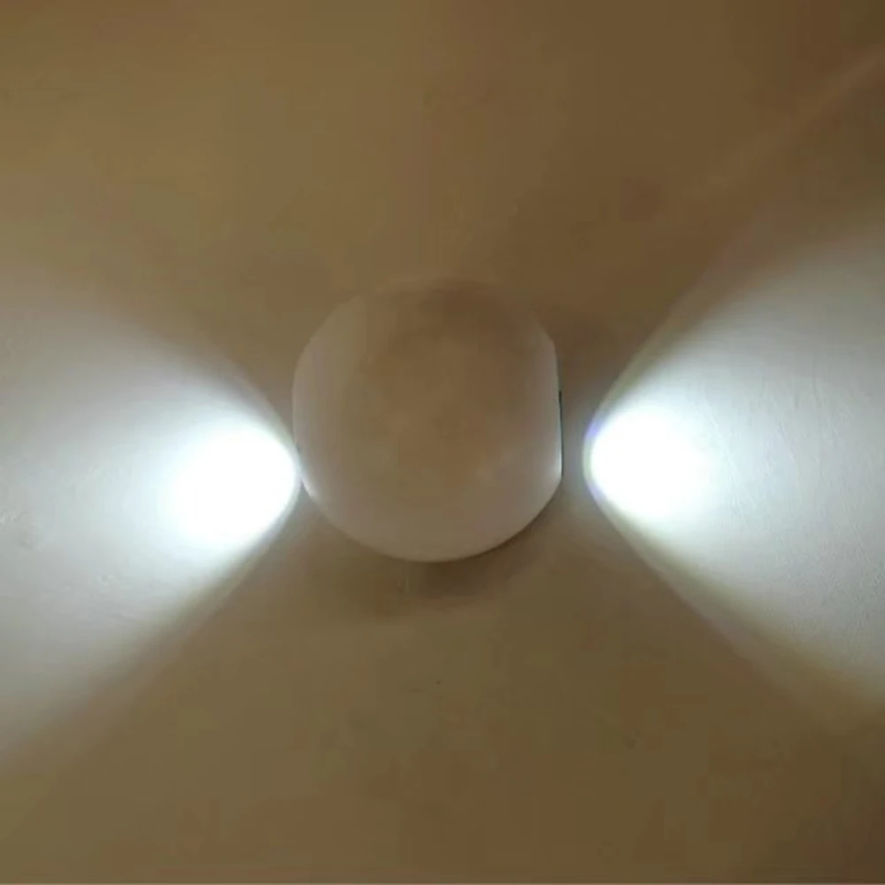 Наружные настенные лампы 12 Вт 6 Вт 2 4 боковое освещение cob led черный белый 110*95 мм Качество