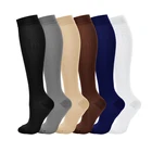 Мужские носки Brothock, подходящие медицинские компрессионные чулки, носки для бега, спорта, путешествий, многоцветные последовательные носки