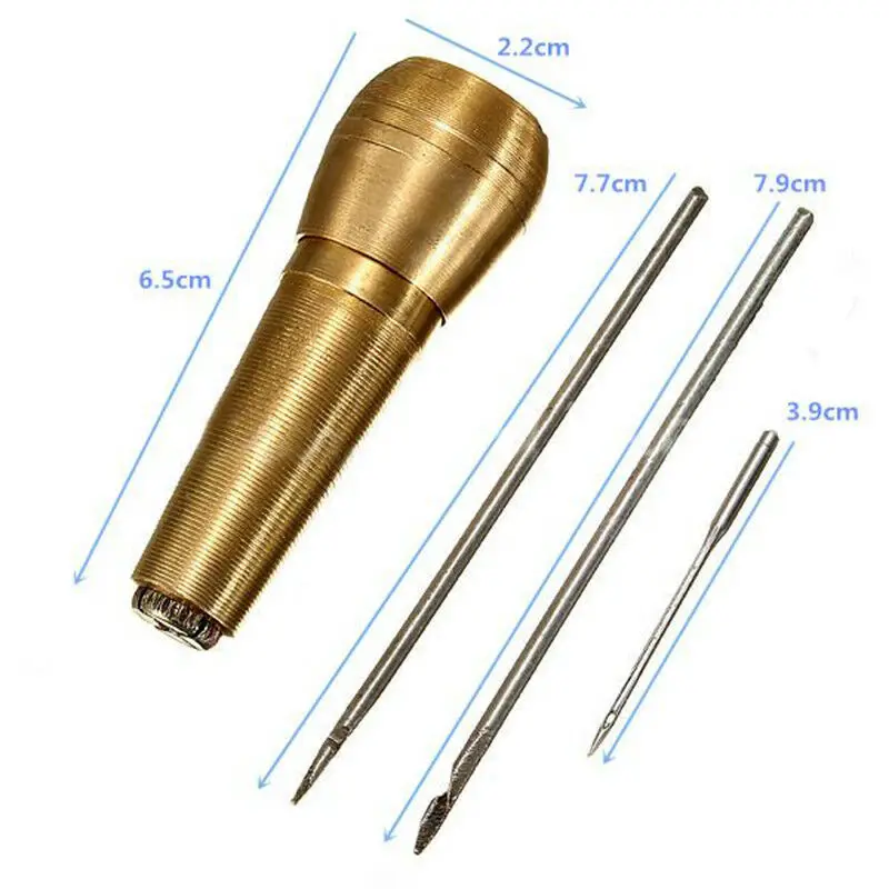 4Pcs Tools Needles Canvas Leather Sewing Awl Hand Stitcher Kit Tools For Shoes Repair Canvas Leather Tent Leather Craft Needle