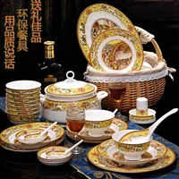 christmas chinese bowl dishes set jingdezhen bone china dish glaze medium color 56 pieces ceramic tableware moving gifts