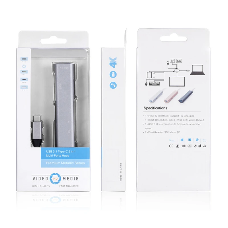 Baolyda USB C к HDMI многопортовый концентратор адаптер 3 1 Type c Thunderbolt 4 совместимый MacBook Pro