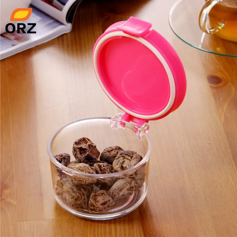 ORZ 4 шт пластиковая банка с коробка для хранения крышкой Органайзер канистра