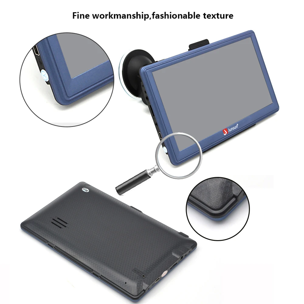 Junsun 7 дюймов android автомобильный GPS навигации навигатор MT8127A Bluetooth WI FI fm передатчик